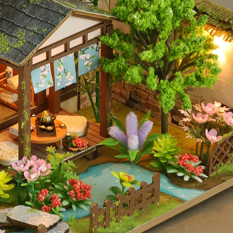 Bamboo Spring Courtyard DIY Dollhouse KitBook Nook Kit Australia