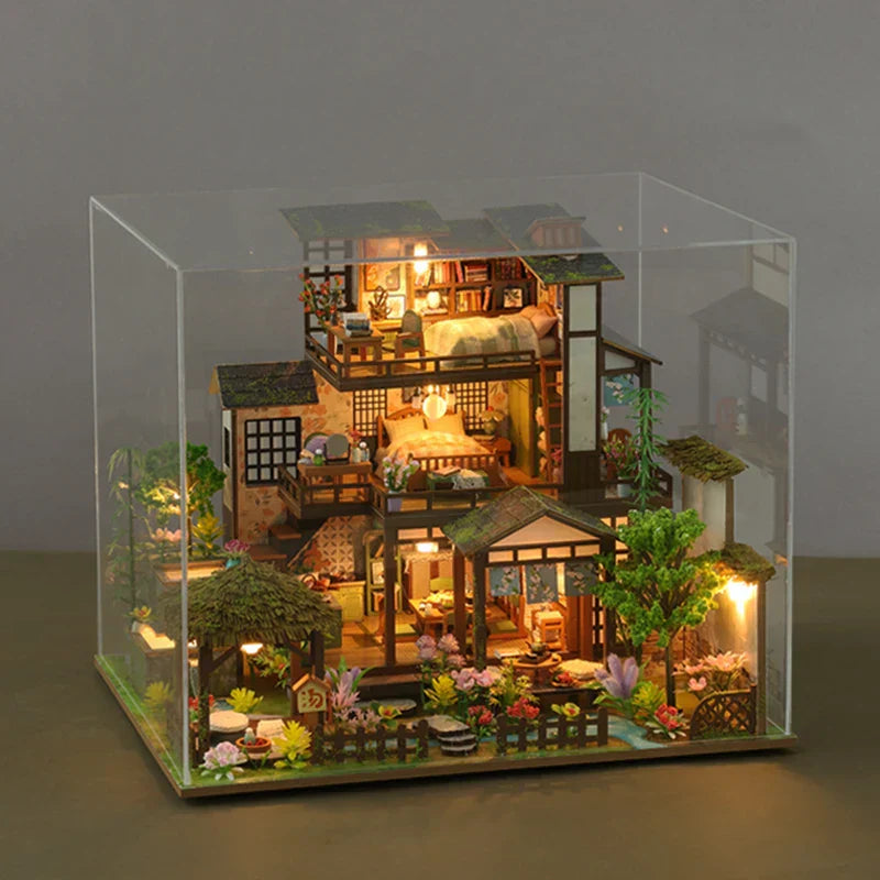 Bamboo Spring Courtyard DIY Dollhouse KitBook Nook Kit Australia