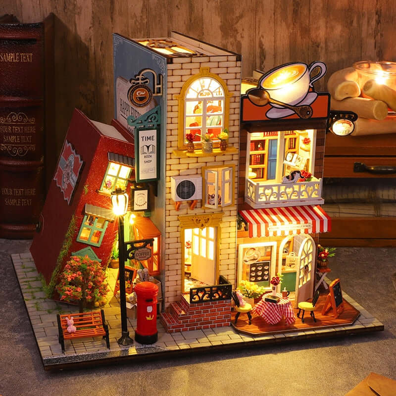 Book Villa DIY Miniature Dollhouse KitBook Nook Kit Australia