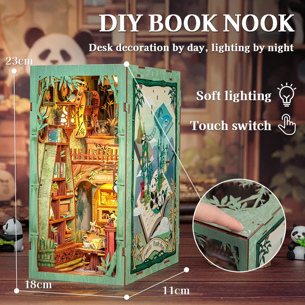 CUTEBEE Panda Bookshop DIY Book Nook KitBook Nook Kit Australia