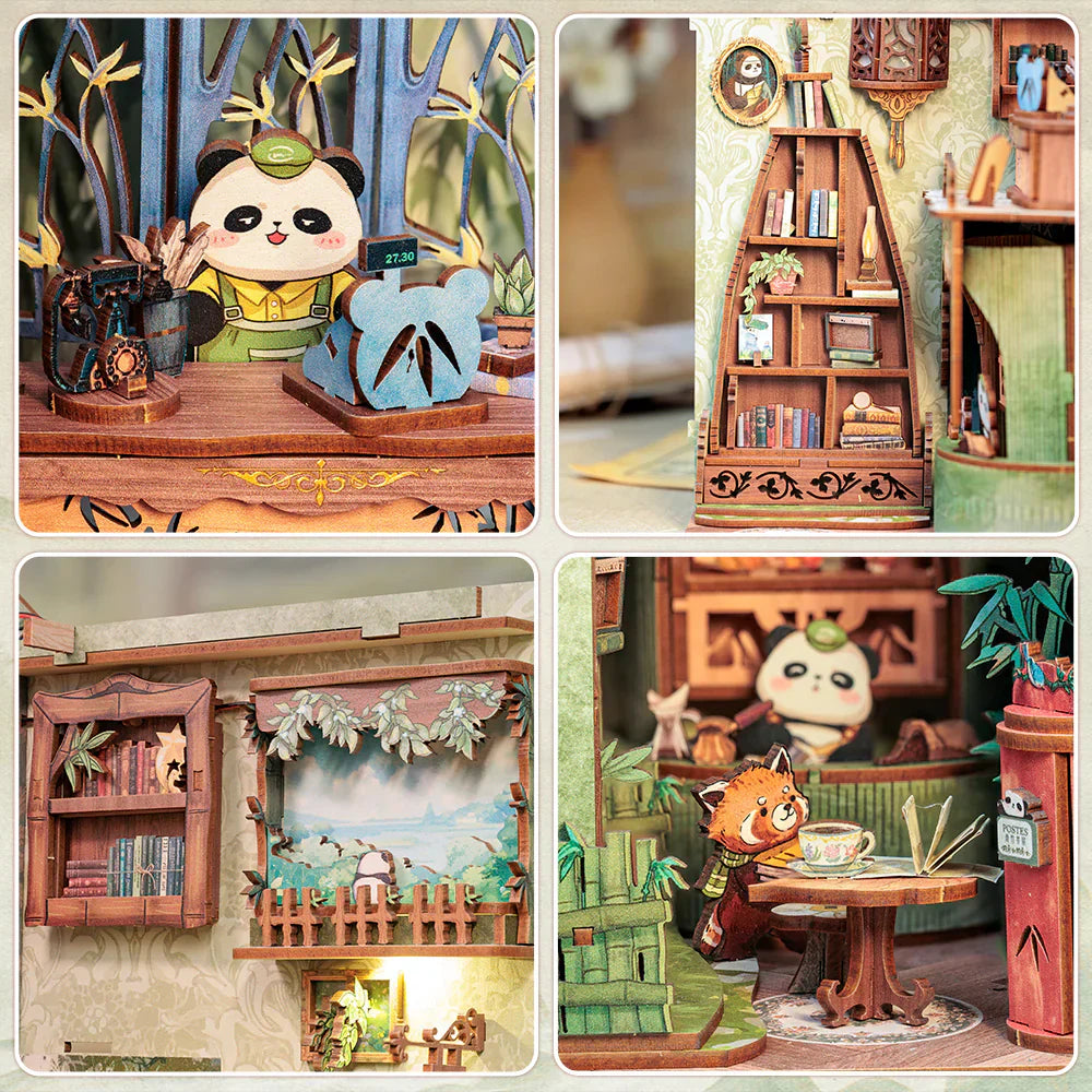 CUTEBEE Panda Bookshop DIY Book Nook KitBook Nook Kit Australia