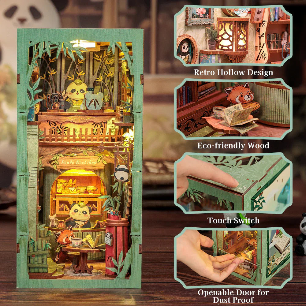 CUTEBEE Panda Bookshop DIY Book Nook KitBook Nook Kit Australia