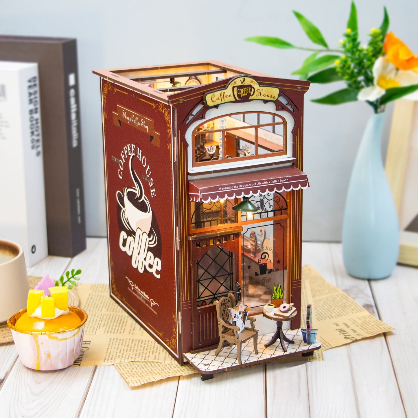 Cat Coffee House DIY Book Nook KitBook Nook Kit Australia