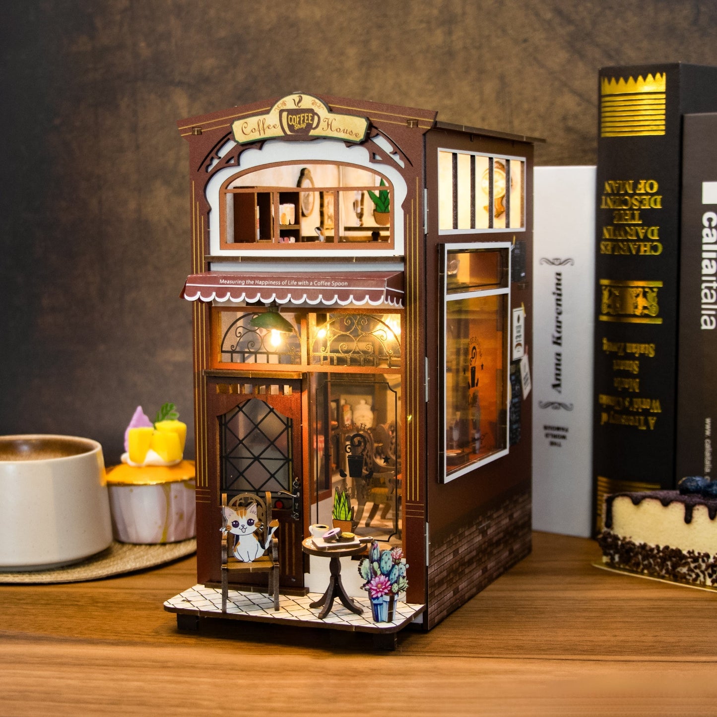 Cat Coffee House DIY Book Nook KitBook Nook Kit Australia