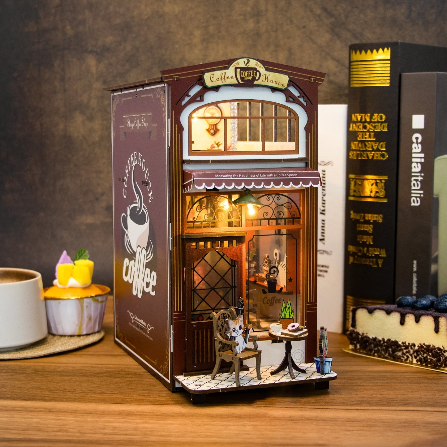 Cat Coffee House DIY Book Nook KitBook Nook Kit Australia