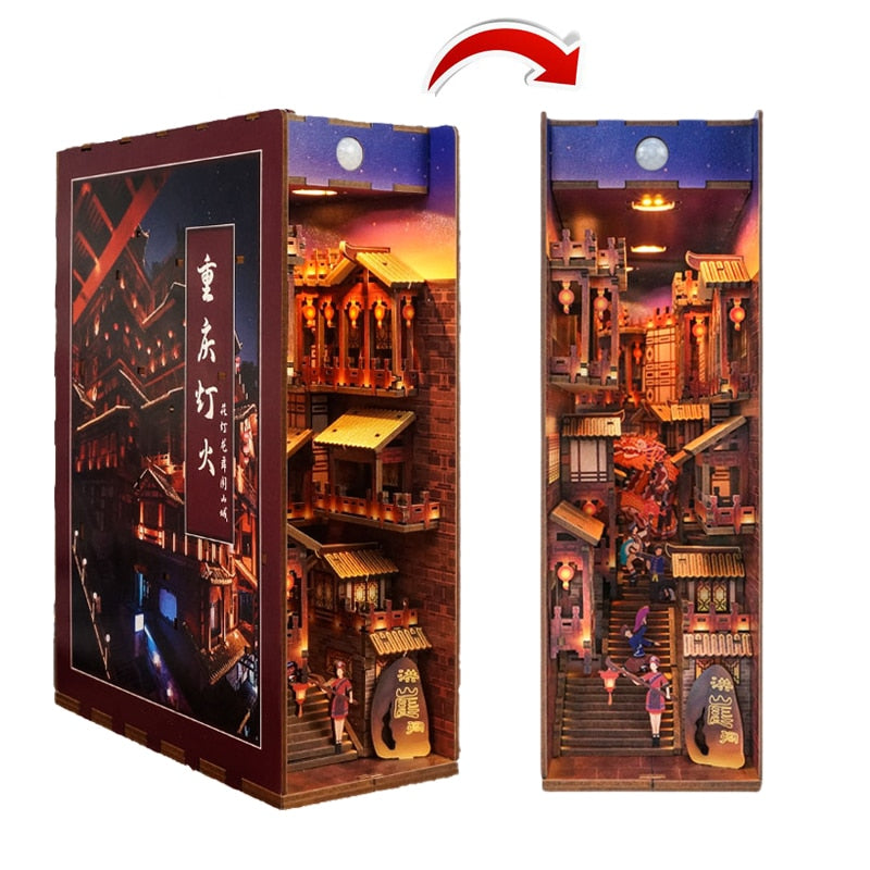 Chinese City Building DIY Book Nook KitBook Nook Kit Australia