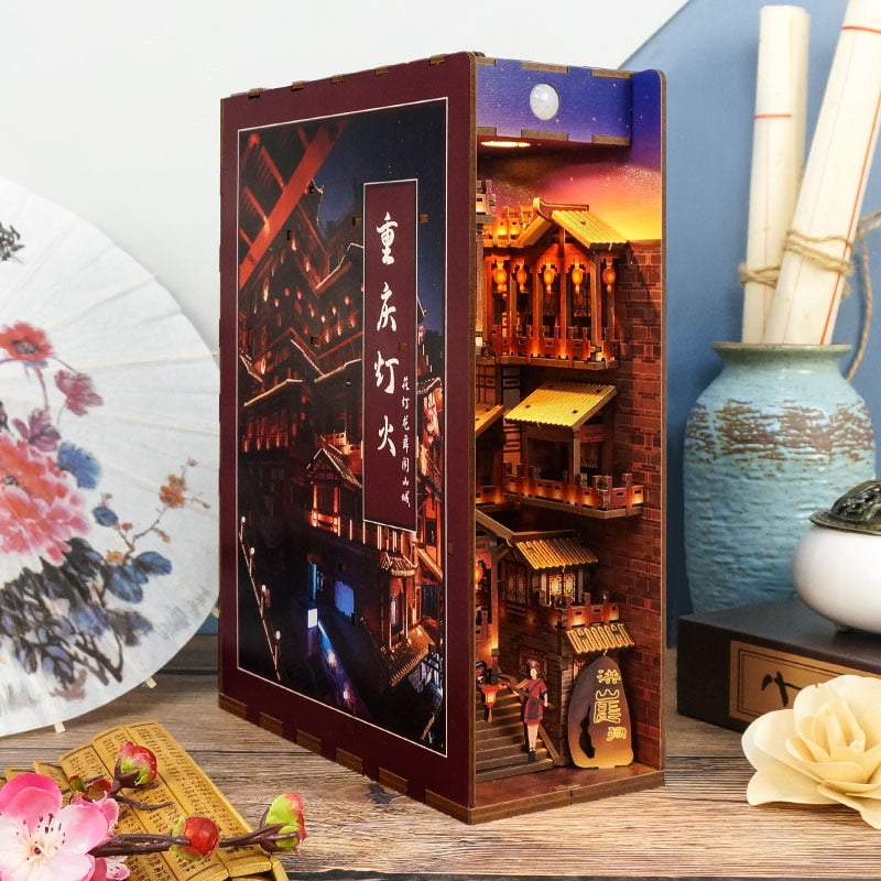 Chinese City Building DIY Book Nook KitBook Nook Kit Australia
