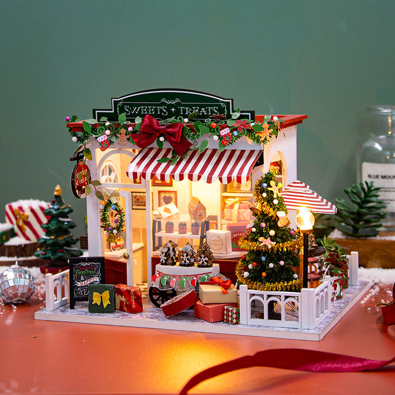 Christmas Sweets and Treats Shop DIY Dollhouse KitBook Nook Kit Australia
