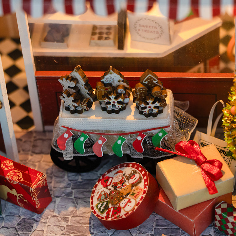 Christmas Sweets and Treats Shop DIY Dollhouse KitBook Nook Kit Australia