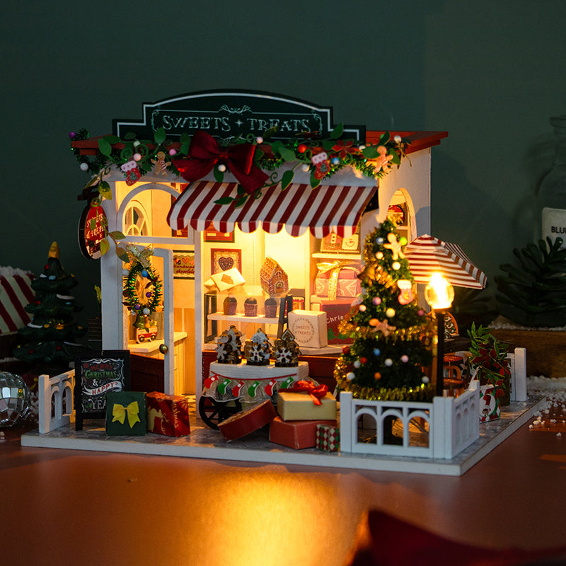 Christmas Sweets and Treats Shop DIY Dollhouse KitBook Nook Kit Australia