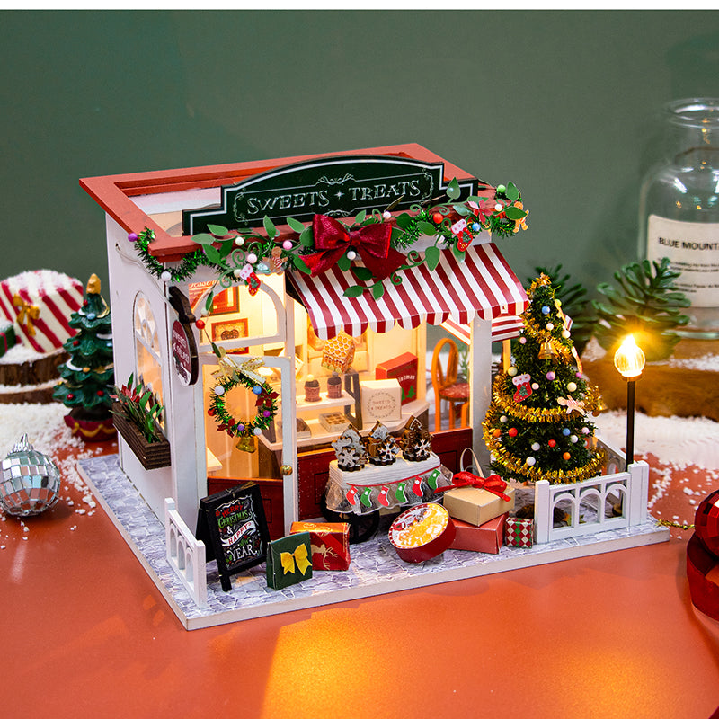 Christmas Sweets and Treats Shop DIY Dollhouse KitBook Nook Kit Australia