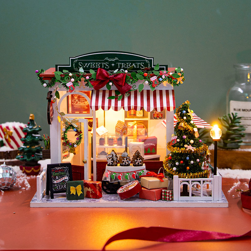 Christmas Sweets and Treats Shop DIY Dollhouse KitBook Nook Kit Australia