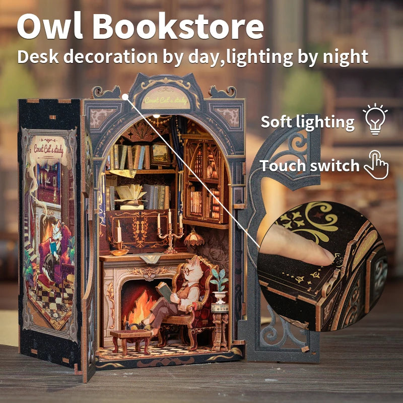 Count Cat’s Study – Wizard’s Book Nook for Magical Minds - Book Nook Kit Australia