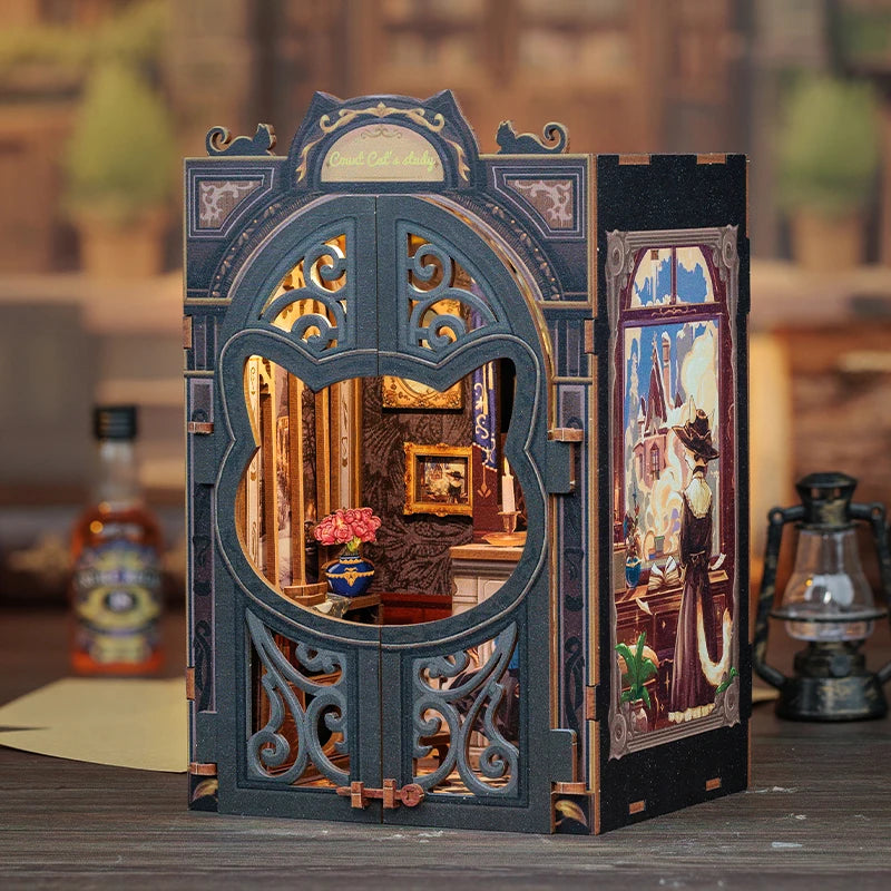 Count Cat’s Study – Wizard’s Book Nook for Magical Minds - Book Nook Kit Australia