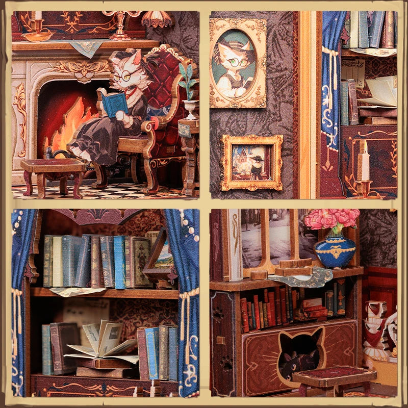 Count Cat’s Study – Wizard’s Book Nook for Magical Minds - Book Nook Kit Australia