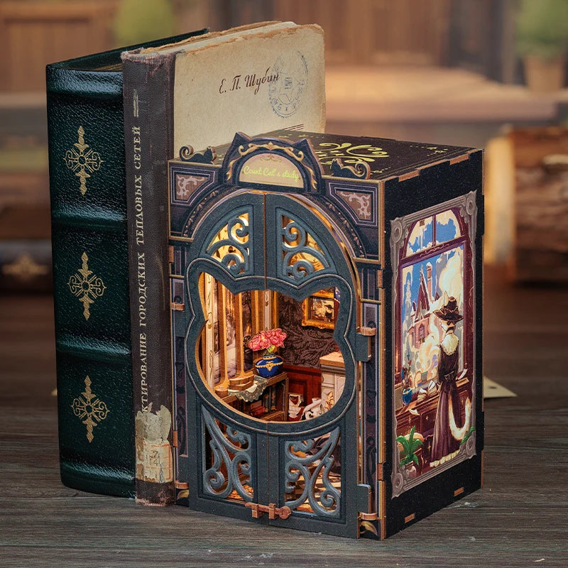 Count Cat’s Study – Wizard’s Book Nook for Magical Minds - Book Nook Kit Australia