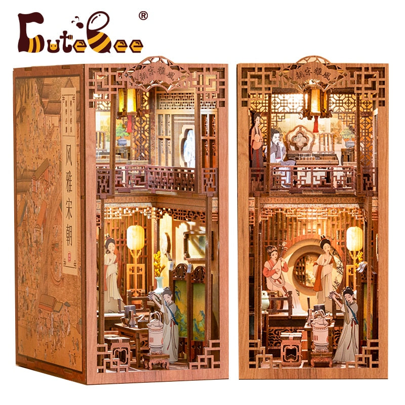 Cutebee Elegant Song DIY Book Nook KitBook Nook Kit Australia