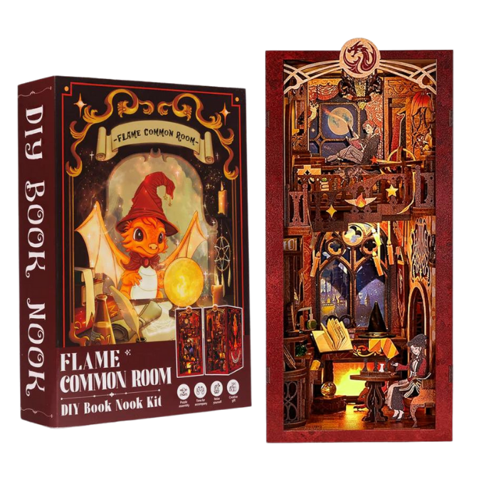 Cutebee Flame Common Room DIY Book Nook KitBook Nook Kit Australia