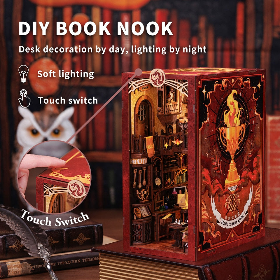 Cutebee Flame Common Room DIY Book Nook KitBook Nook Kit Australia