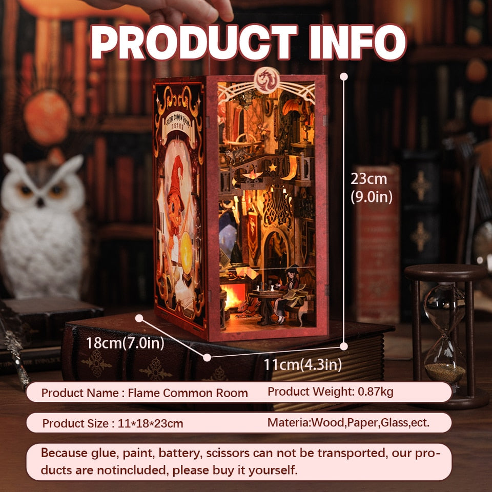 Cutebee Flame Common Room DIY Book Nook KitBook Nook Kit Australia