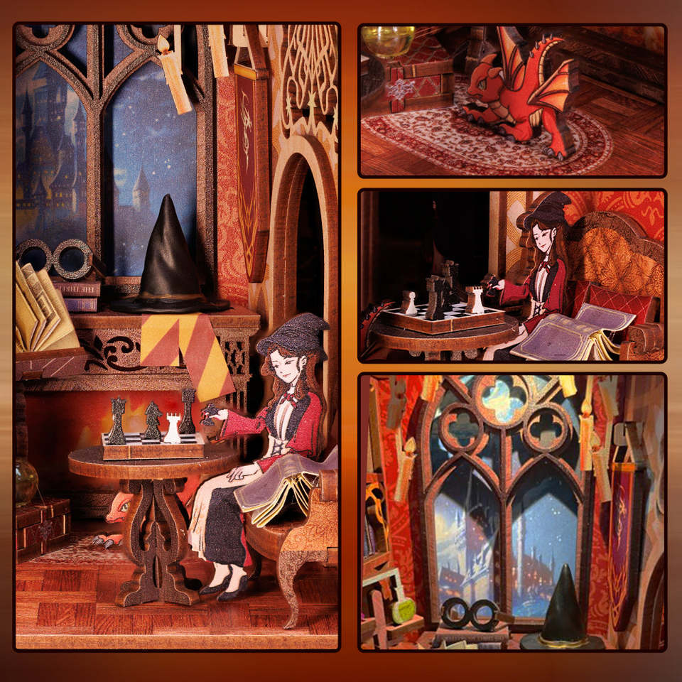 Cutebee Flame Common Room DIY Book Nook KitBook Nook Kit Australia