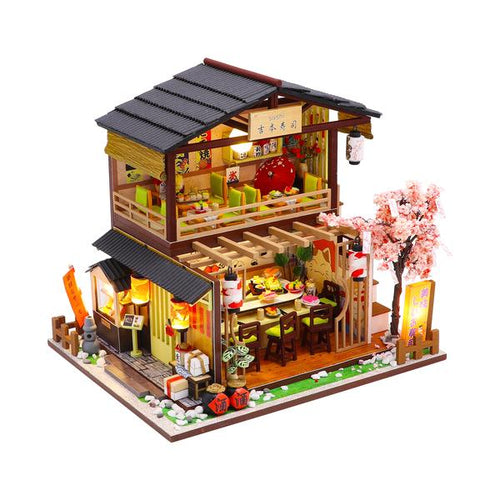 Cutebee Gibbon Sushi DIY Dollhouse KitBook Nook Kit Australia