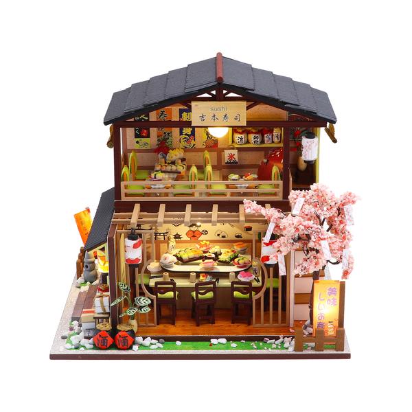Cutebee Gibbon Sushi DIY Dollhouse KitBook Nook Kit Australia