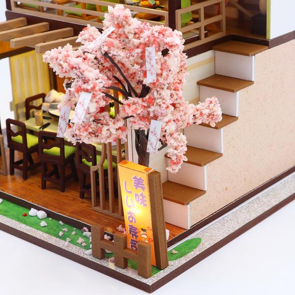 Cutebee Gibbon Sushi DIY Dollhouse KitBook Nook Kit Australia
