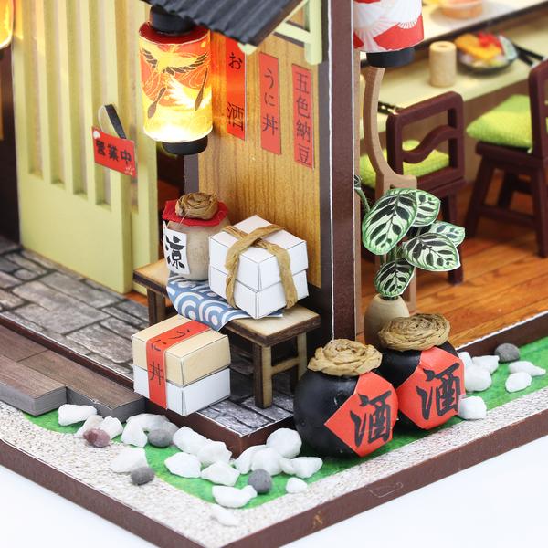 Cutebee Gibbon Sushi DIY Dollhouse KitBook Nook Kit Australia