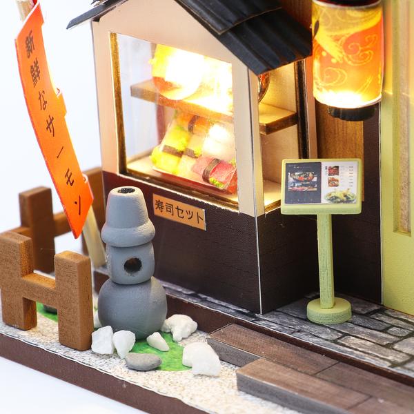 Cutebee Gibbon Sushi DIY Dollhouse KitBook Nook Kit Australia