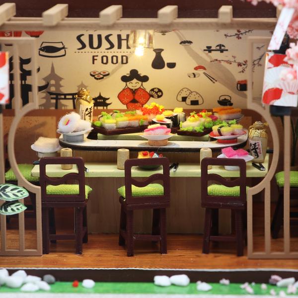 Cutebee Gibbon Sushi DIY Dollhouse KitBook Nook Kit Australia