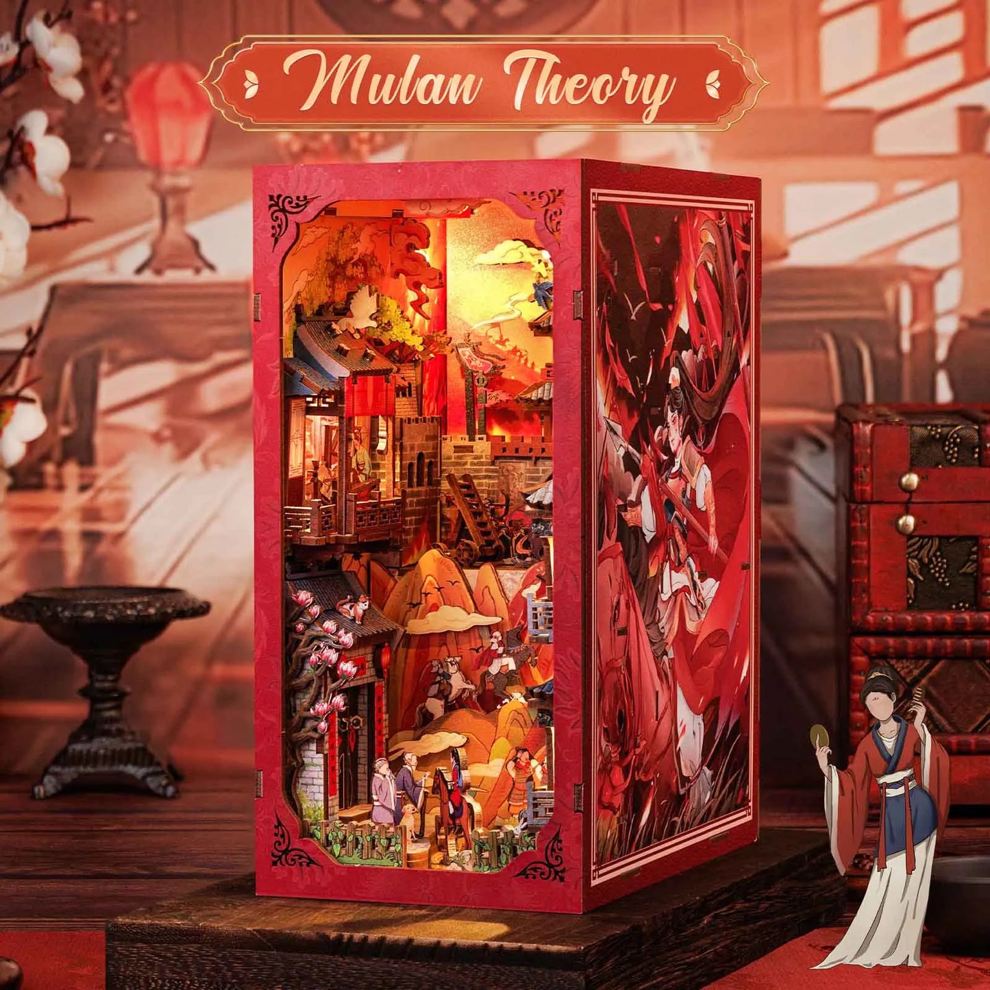 Cutebee Legend of Mulan DIY Book Nook KitBook Nook Kit Australia