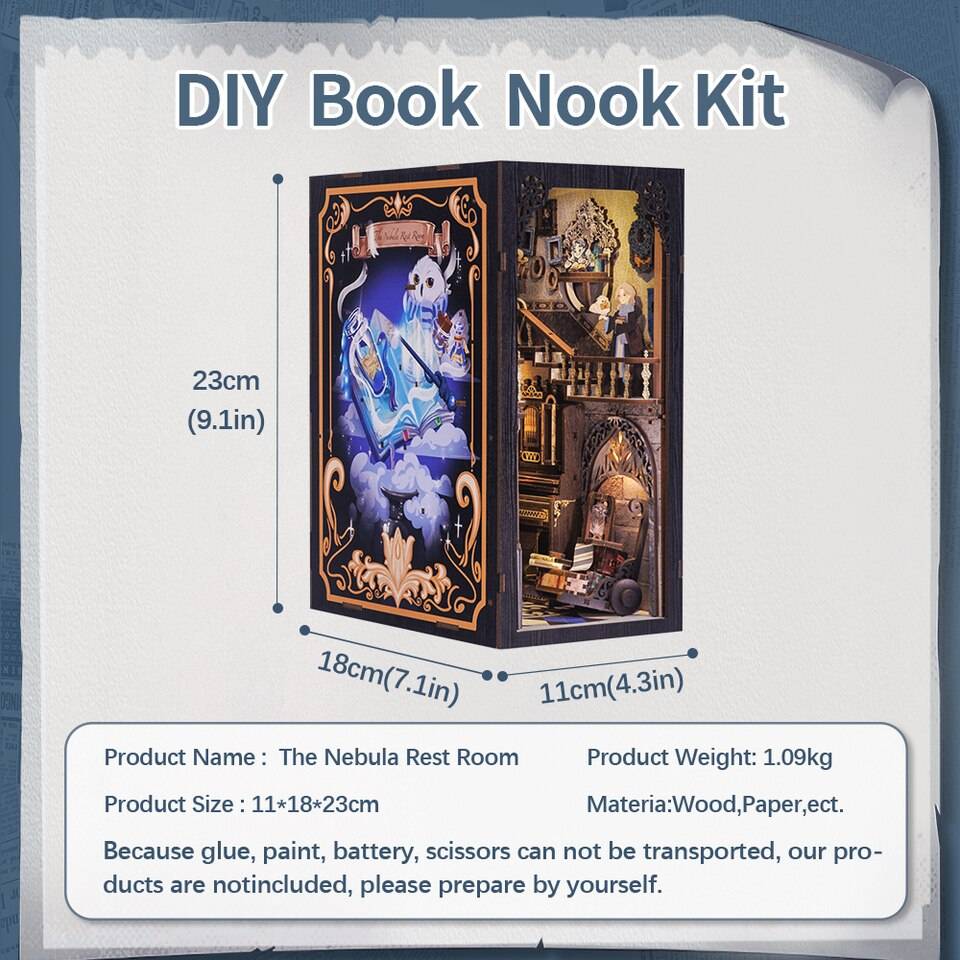 Cutebee Nebula Rest Room DIY Book Nook KitBook Nook Kit Australia