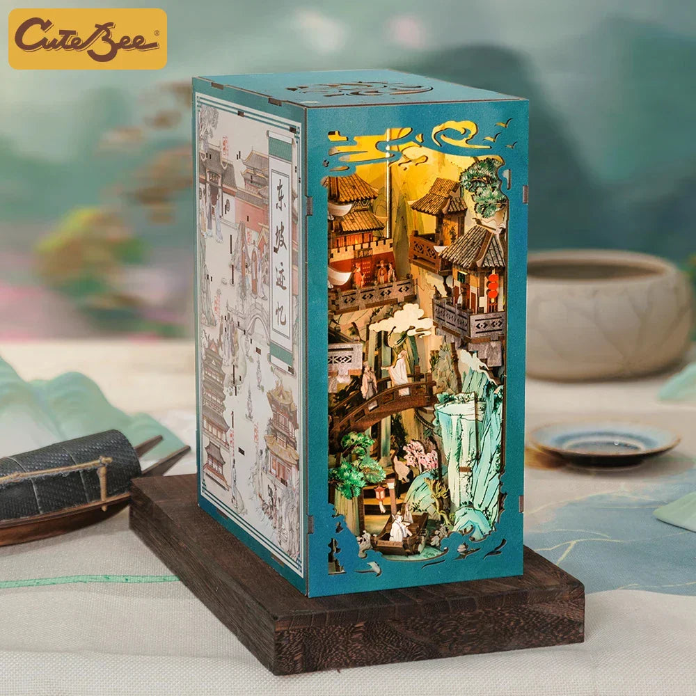 Cutebee Su Dongpo's Life DIY Book Nook KitBook Nook Kit Australia