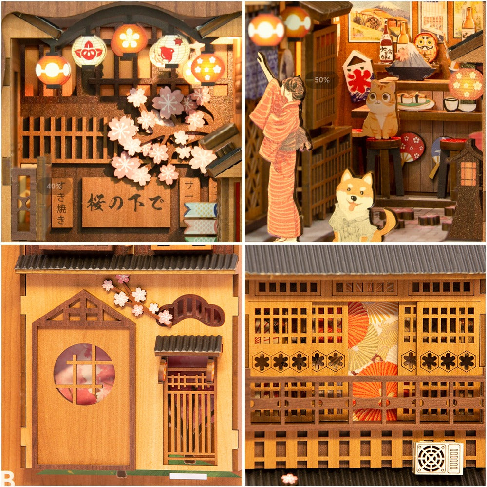 Cutebee Under the Sakura DIY Book Nook KitBook Nook Kit Australia