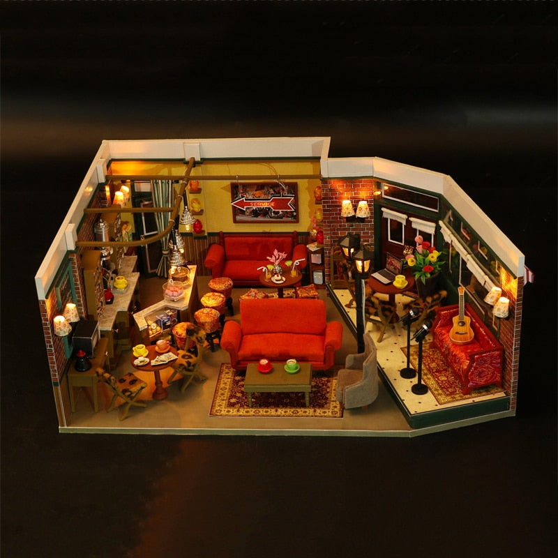 Friends Central Perk Cafe DIY Dollhouse KitBook Nook Kit Australia