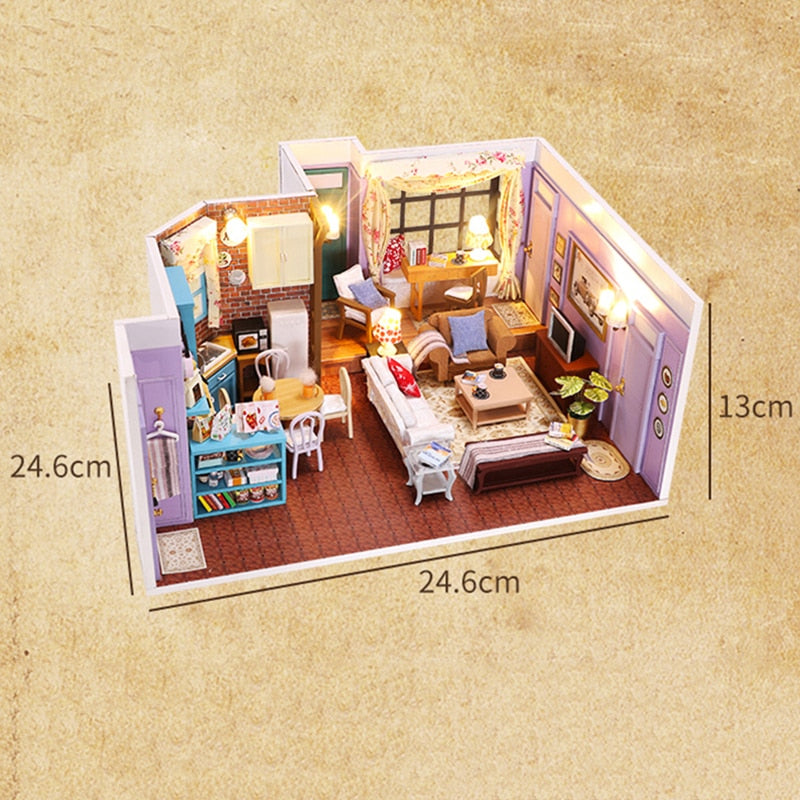 Friends Central Perk Cafe DIY Dollhouse KitBook Nook Kit Australia