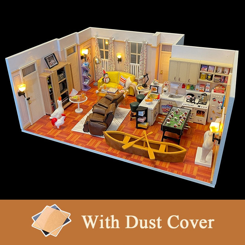 Friends Series: Joey Apartment DIY Dollhouse KitBook Nook Kit Australia