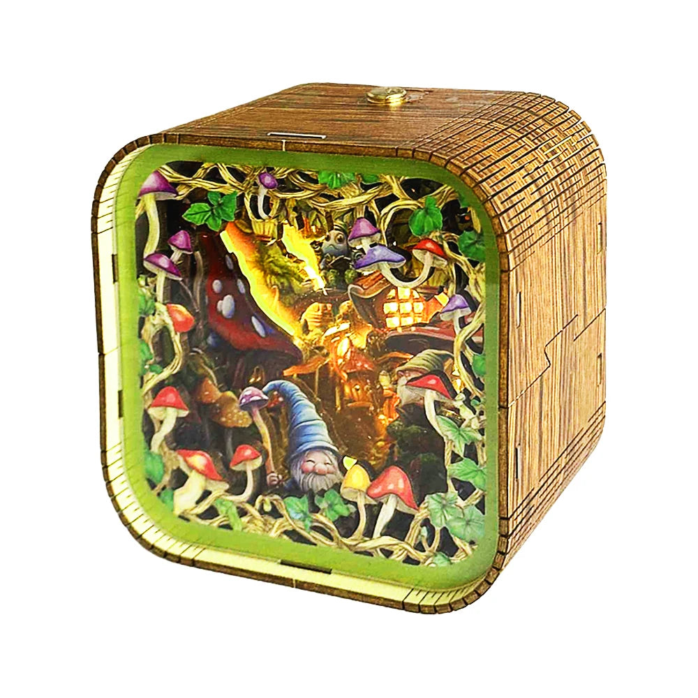 Gnome Village Wooden DIY Night Light