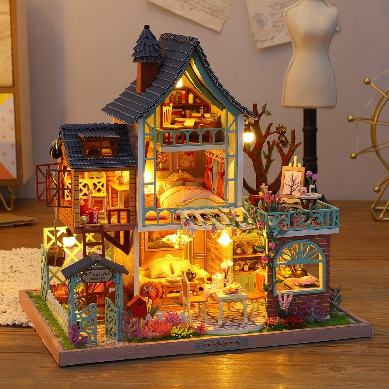 Happy Jungle Resort DIY Dollhouse KitBook Nook Kit Australia