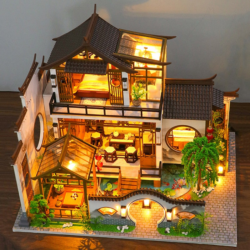 Japanese Ancient Casa DIY Dollhouse KitBook Nook Kit Australia