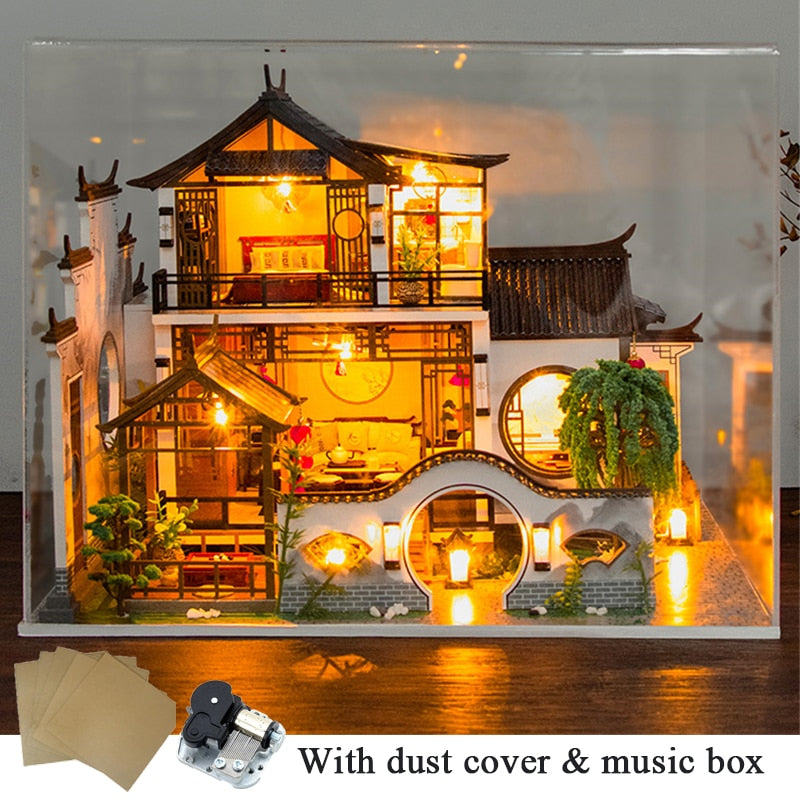 Japanese Ancient Casa DIY Dollhouse KitBook Nook Kit Australia