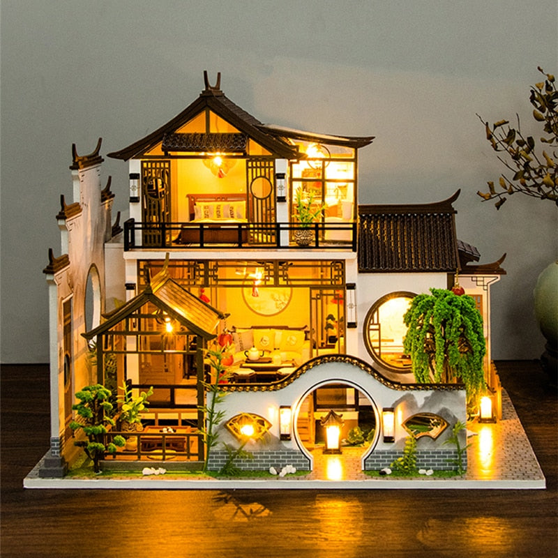 Japanese Ancient Casa DIY Dollhouse KitBook Nook Kit Australia