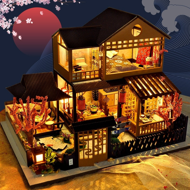 Japanese Garden House DIY Dollhouse KitBook Nook Kit Australia