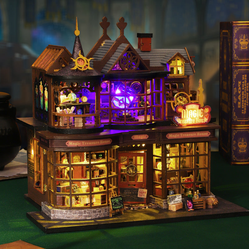 Magic Treasure House DIY Dollhouse KitBook Nook Kit Australia