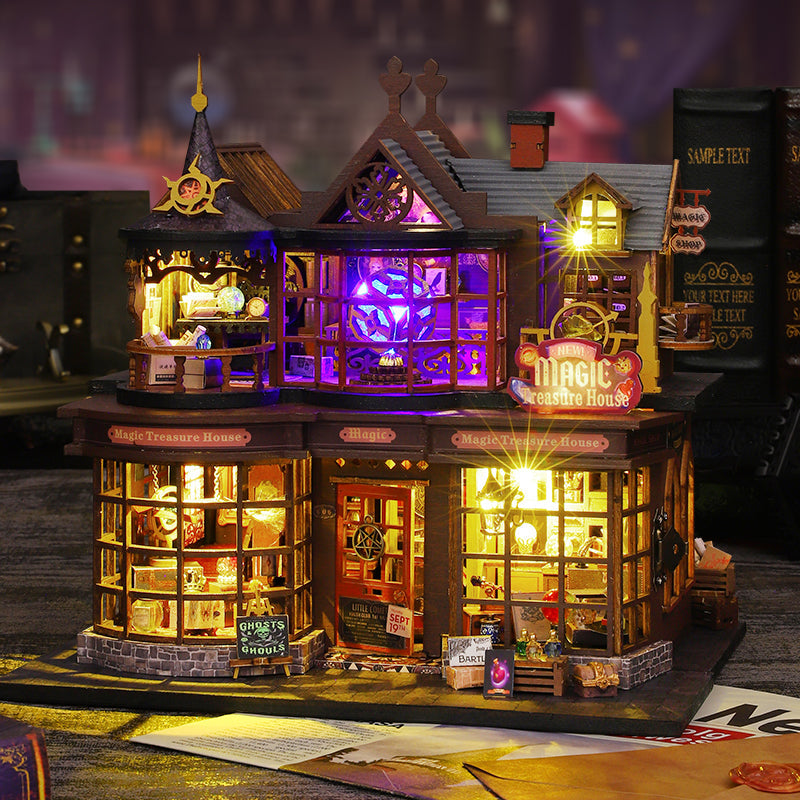 Magic Treasure House DIY Dollhouse KitBook Nook Kit Australia