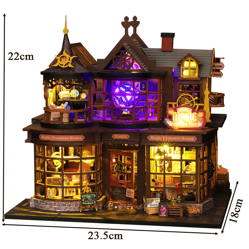 Magic Treasure House DIY Dollhouse KitBook Nook Kit Australia