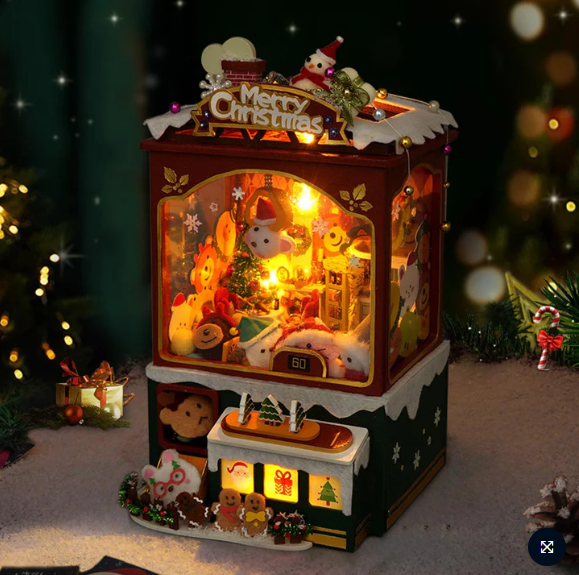 Merry Christmas DIY Dollhouse KitBook Nook Kit Australia