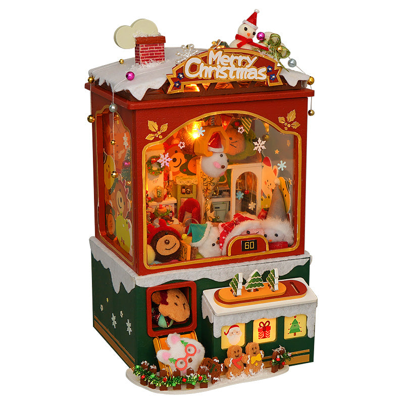 Merry Christmas DIY Dollhouse KitBook Nook Kit Australia