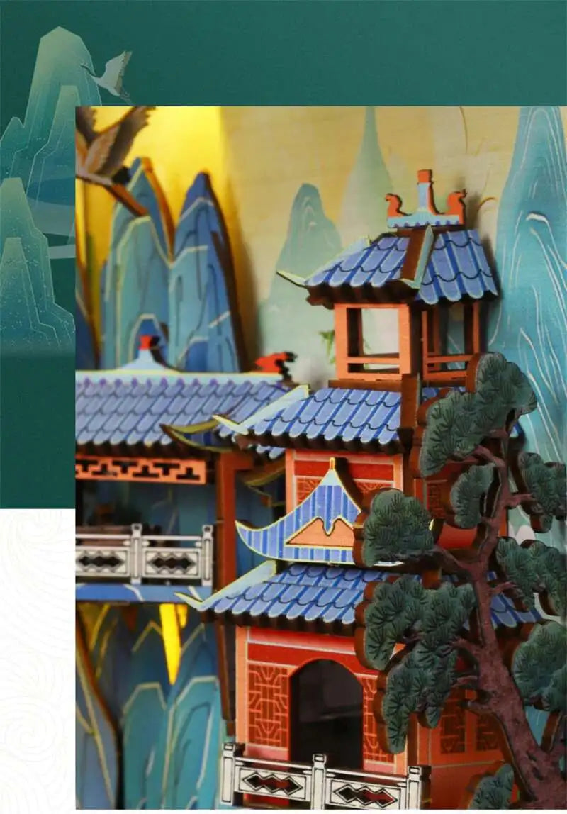 Penglai Wonderland Book Nook – Mystical Chinese Fantasy DIY Kit